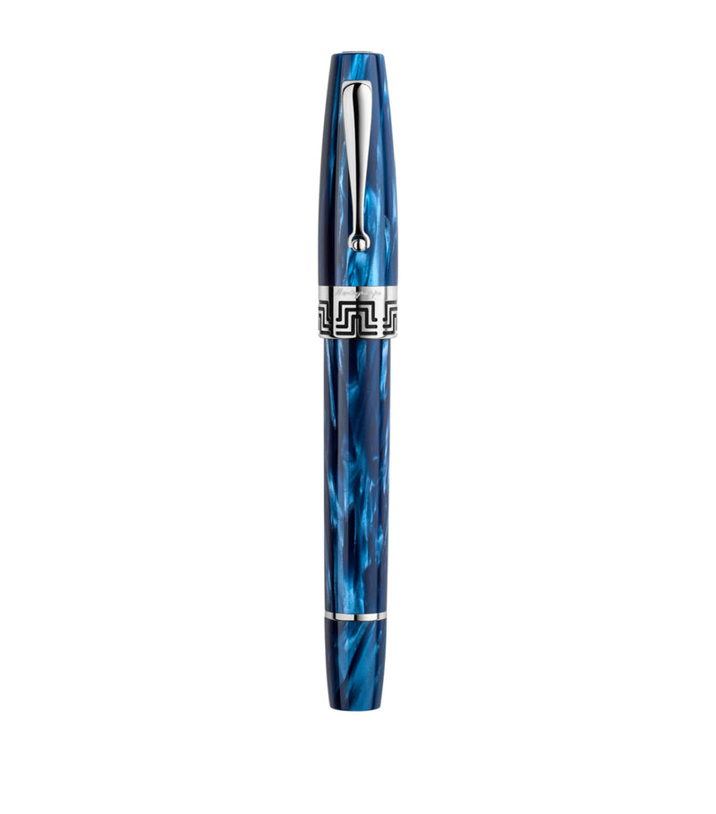 Montegrappa sterling silver-trim rollerball pen, 14cm height, imported from the UK