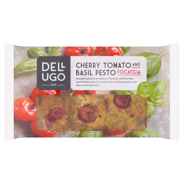 Dell'Ugo Cherry Tomato & Basil Pesto Focaccia   210g GOODS M&S   