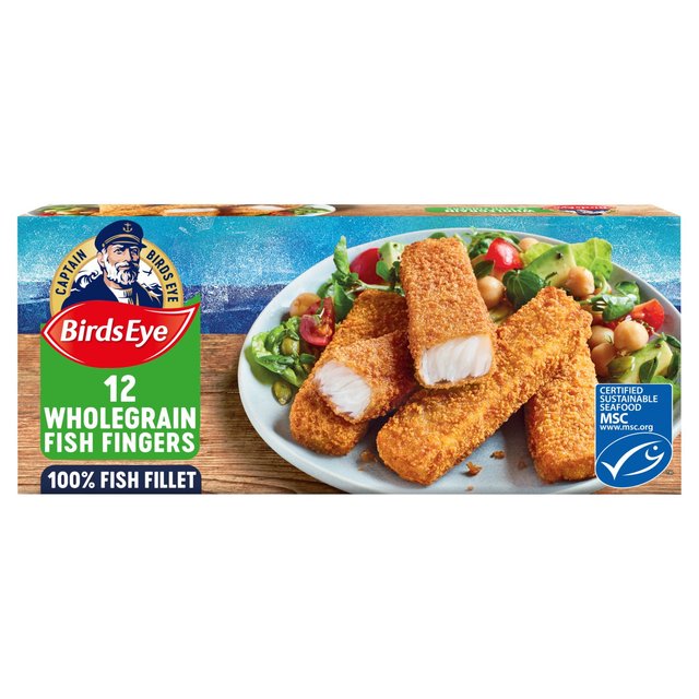 Birds Eye 12 MSC Breaded Wholegrain Fish Fingers   360g