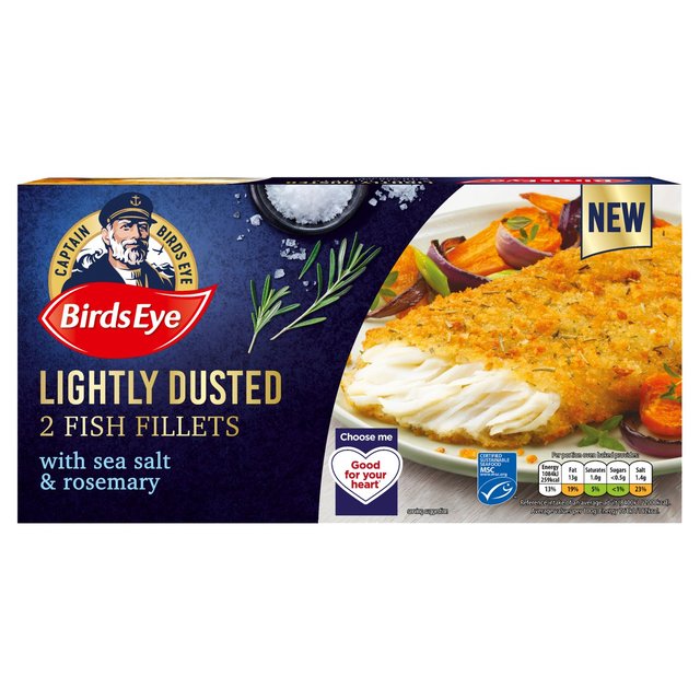 Birds Eye 2 MSC Lightly Dusted Sea Salt & Rosemary Fish Fillets    280g GOODS M&S   