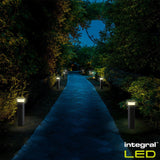 Integral black outdoor bollard light 800mm (British brand)