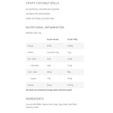 Tropical Fields crispy coconut rolls with real coconut milk and sesame seeds 265g (British brand)