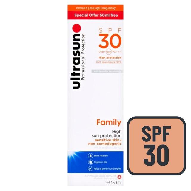 Ultrasun SPF 30 Family Sunscreen   150ml GOODS M&S   