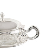 Greggio silver-plated Georgian parmesan basin with spoon, UK version