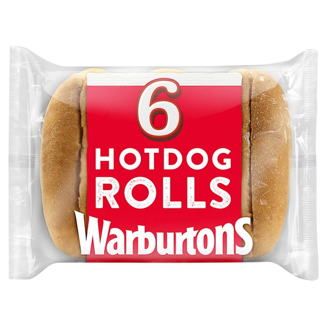 Warburtons Hot Dog Rolls   6 per pack GOODS M&S   