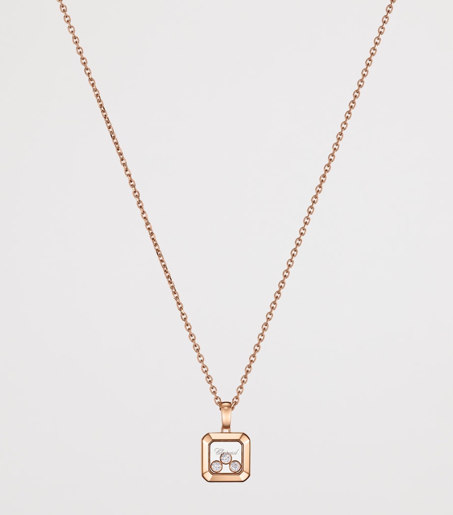 Chopard Happy Diamonds necklace rose gold diamond 42cm (British brand)