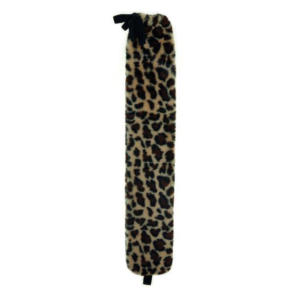Aroma Home long hot water bottle leopard print faux fur - British product