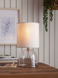 Brushed nickel Gloucester mini bedside lamp, imported from the UK