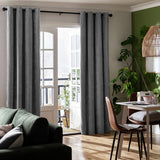 Habitat Thermal Chenille Blackout Eyelet Curtains - Charcoal -168x229cm