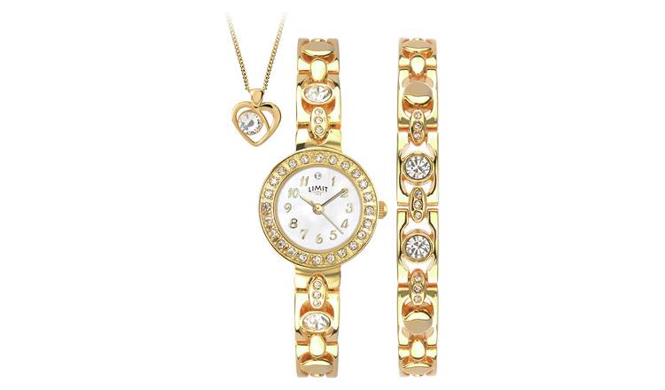 Limit ladies' gold plated watch set, imported from the UK