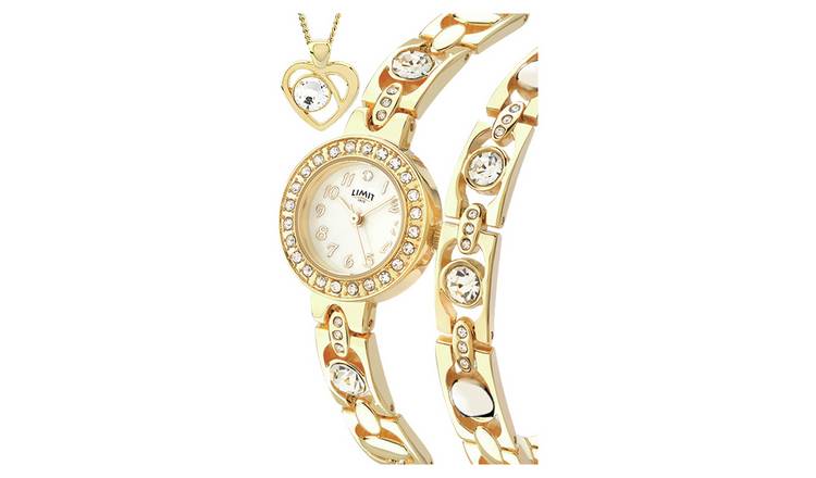 Limit ladies' gold plated watch set, imported from the UK
