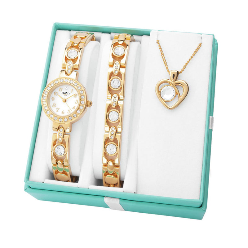 Limit ladies' gold plated watch set, imported from the UK