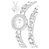 Limit ladies silver watch set with bracelet and pendant, UK version