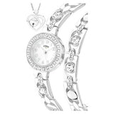 Limit ladies silver watch set with bracelet and pendant, UK version