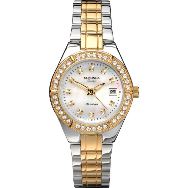 Sekonda Classique Ladies Two-Tone Bracelet Watch - British product