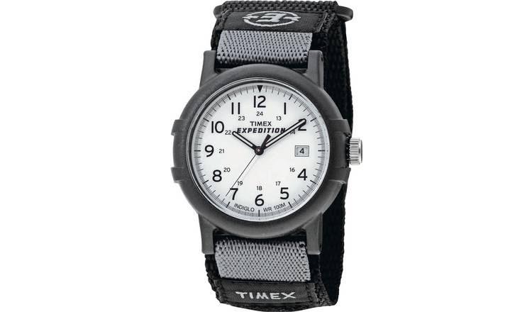 Timex men's black fabric strap watch - British product