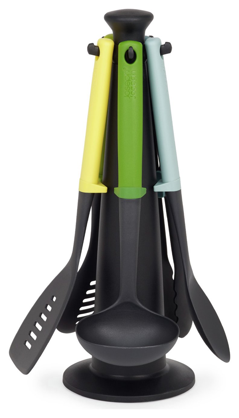 Joseph Joseph 5 piece cooking utensil set with stand, UK version