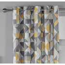 Habitat Geometric Eyelet Curtains in Natural 168x183cm, UK version