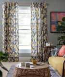 Habitat Geometric Eyelet Curtains in Natural 168x183cm, UK version