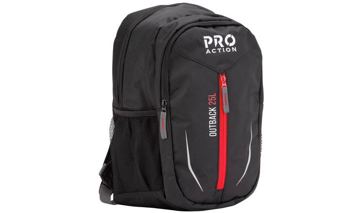 Pro Action black backpack 25L, imported from the UK
