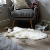 Habitat Sheepskin Faux Fur Cream Shaggy Rug 60x90cm, UK version
