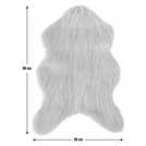 Habitat Sheepskin Faux Fur Cream Shaggy Rug 60x90cm, UK version