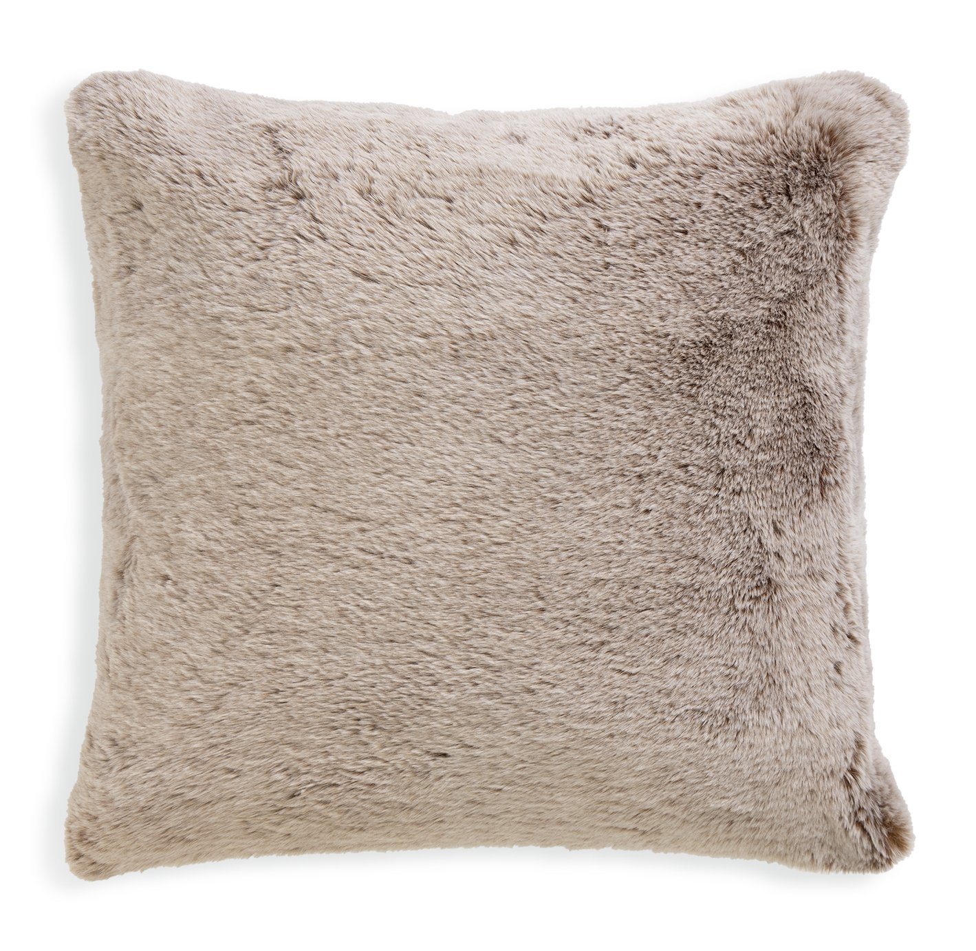 Habitat brown faux fur cushion 43x43cm, UK version