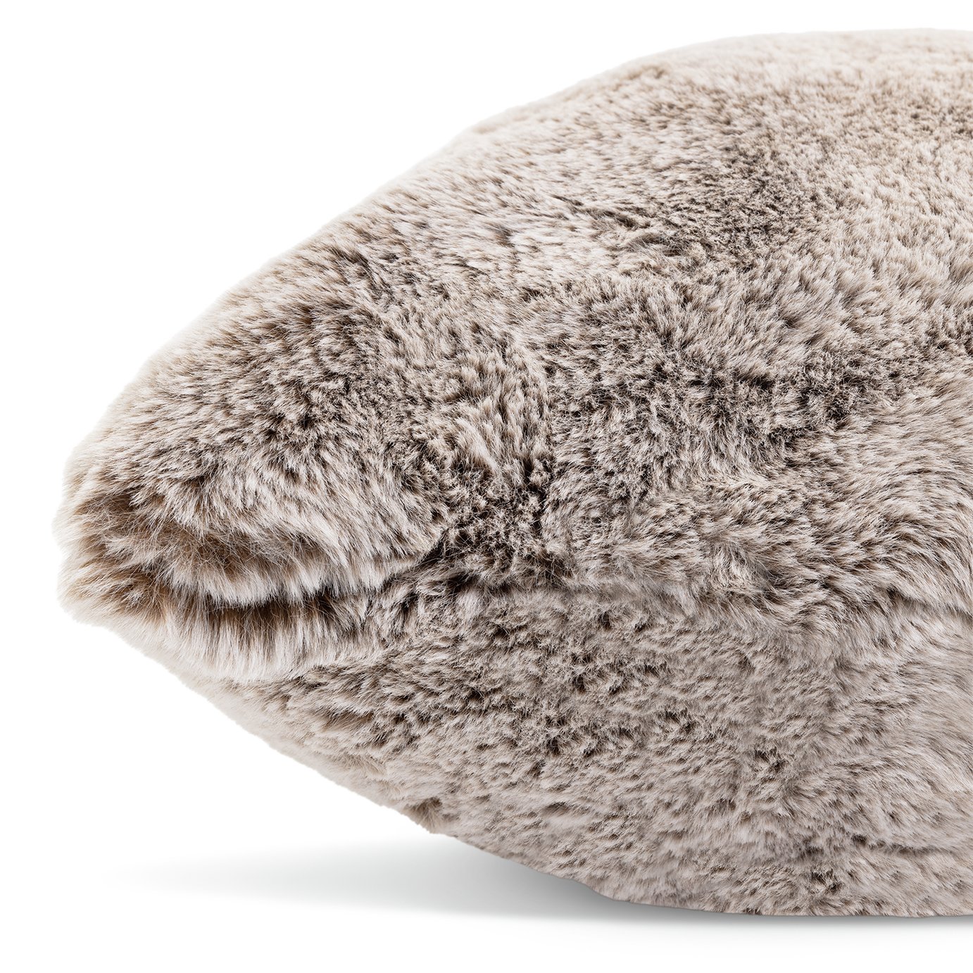 Habitat brown faux fur cushion 43x43cm, UK version