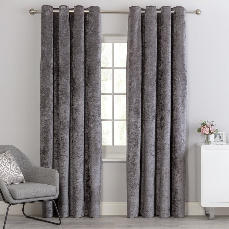 Argos Home Charcoal Eyelet Curtains 229x229cm - British product
