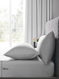Grey easy-care polycotton fitted sheet, UK version