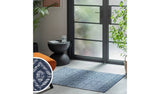 Argos Home Geometric Blue Cotton Flatweave Rug - 80x110cm
