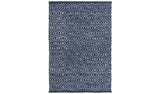 Argos Home geometric blue cotton flatweave rug 80x110cm - British product
