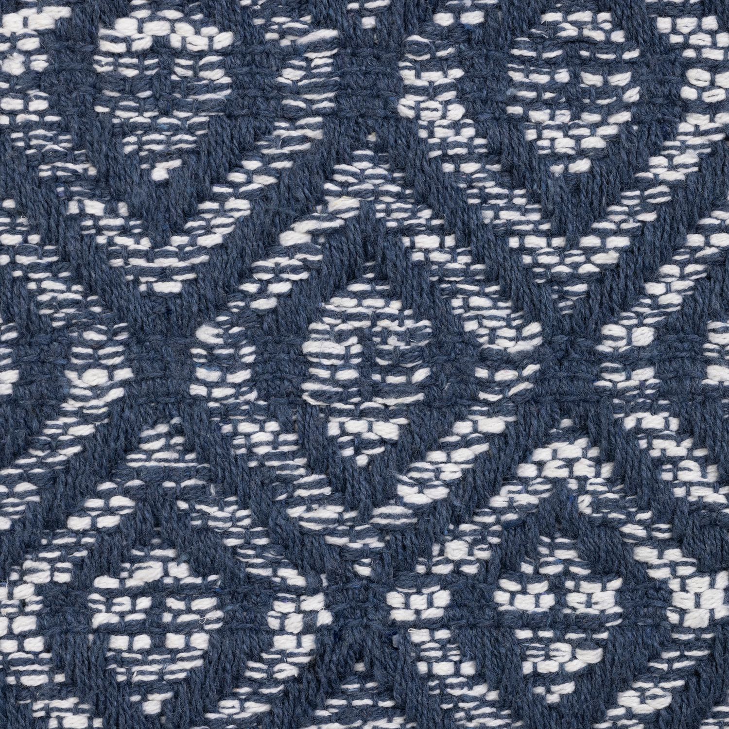 Argos Home geometric blue cotton flatweave rug 80x110cm - British product