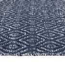 Argos Home geometric blue cotton flatweave rug 80x110cm - British product
