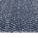 Argos Home geometric blue cotton flatweave rug 80x110cm - British product