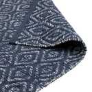 Argos Home geometric blue cotton flatweave rug 80x110cm - British product