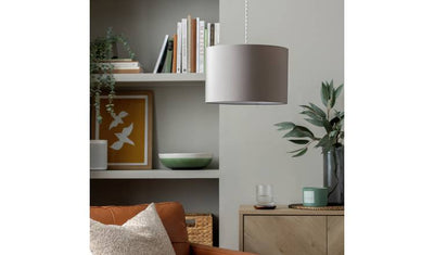 Argos Argos Home Taupe Easy Fit Drum Lampshade 30cm- Buy online at McGrocer