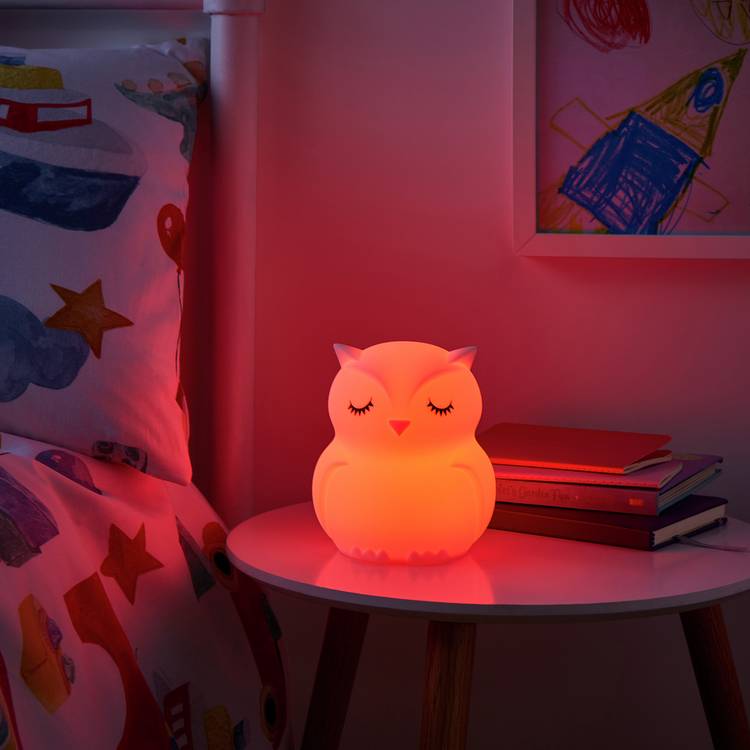 Glow silicone colour changing night light, UK version