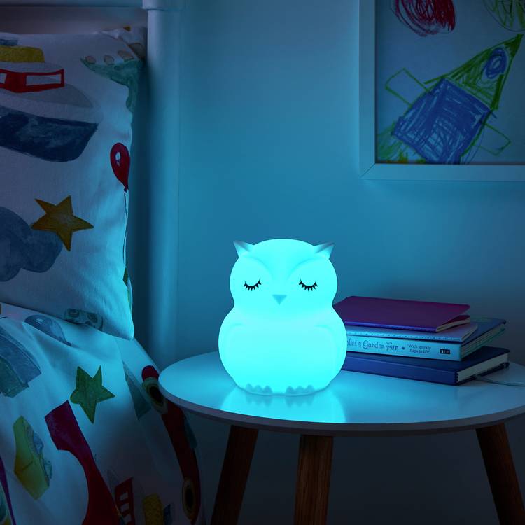 Glow silicone colour changing night light, UK version