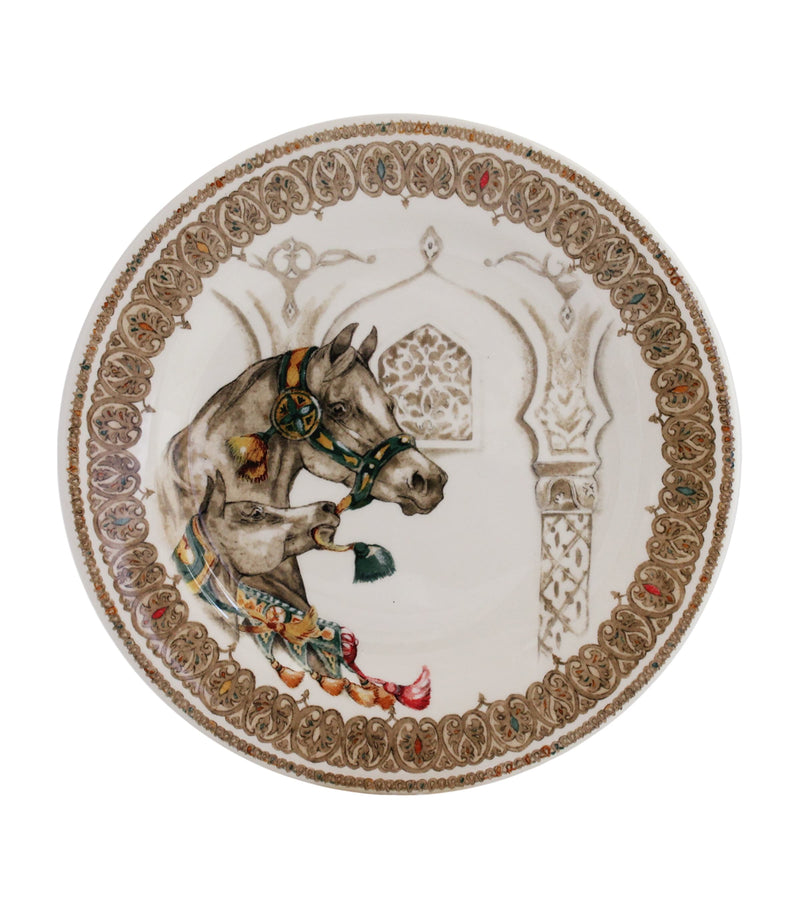 Gien Chevaux du Vent dessert plates 22cm set of 4 (British brand)
