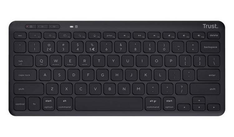 Trust Lyra compact wireless keyboard in black (British brand)