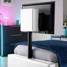 XR Living Ava white TV LED bed frame single (British brand)