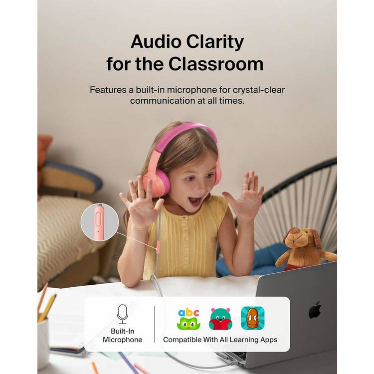 Belkin SoundForm Mini kids headphones pink, UK version