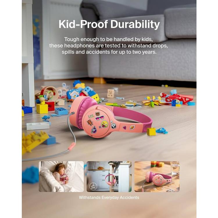 Belkin SoundForm Mini kids headphones pink, UK version