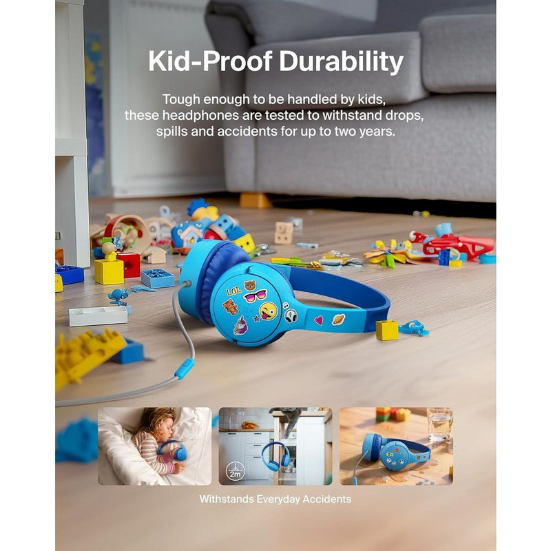 Belkin SoundForm Mini kids on-ear headphones blue - British product