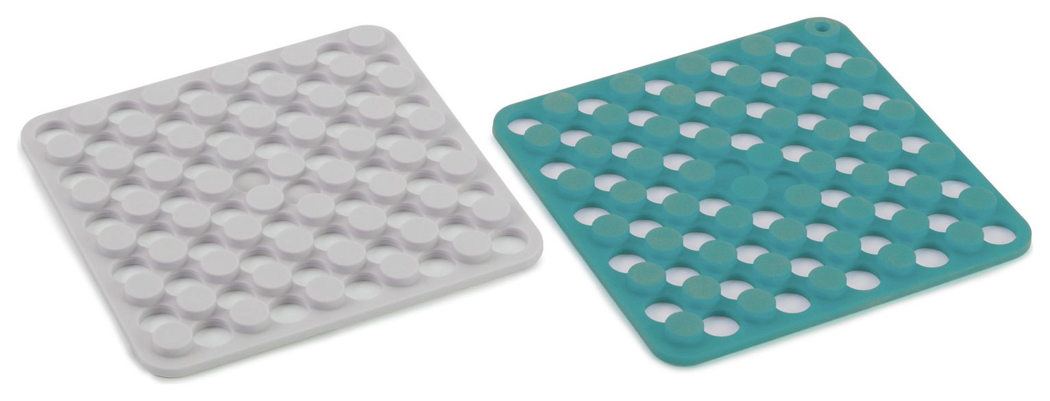 Joseph Joseph multicoloured silicone trivets pack of 2, UK version