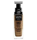 NYX Professional Makeup, Can't Stop Won't Stop Full Coverage Foundation Vegetarian & Vegan Boots CARAMEL  