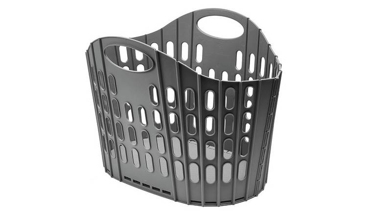 Addis fold flat laundry basket grey 38 litre - British product