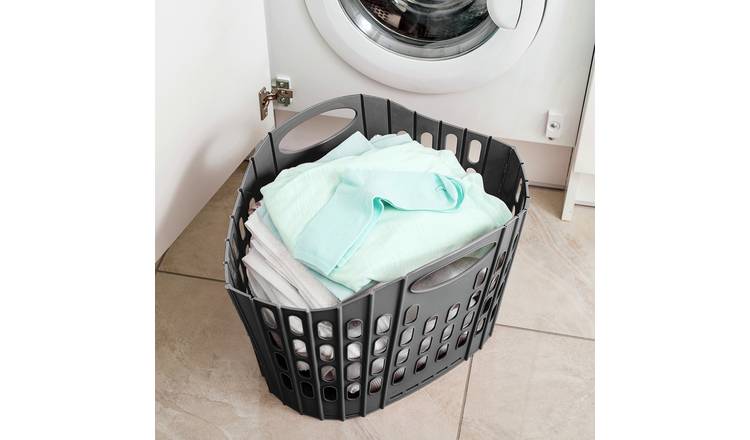 Addis fold flat laundry basket grey 38 litre - British product