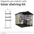 Keter 70cm shelving kit for sheds, UK version